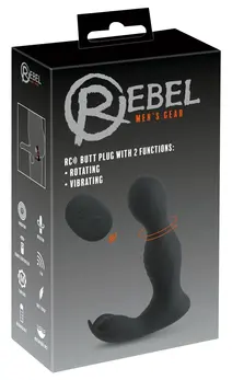Rebel RC Anal Plug Dual Motor Silicone Black 13.7cm USB Rechargeable