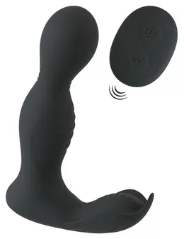 Rebel RC Anal Plug Dual Motor Silicone Black 13.7cm USB Rechargeable