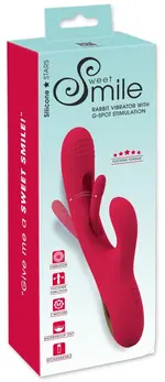 Sweet Smile Rabbit Flicking Intimate System Pink 24.2cm Silicone