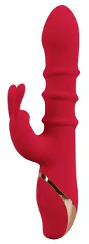 You2Toys Rabbit Vibrator 3 Moving Rings Silicone Waterproof 23.7cm Pink