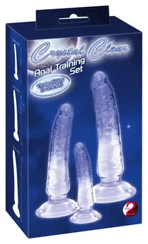 Crystal Clear Set of 3 Transparent Intimate Models with Suction Base PVC