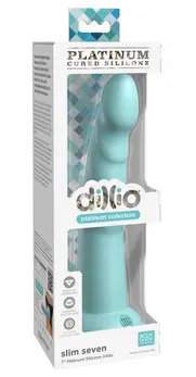 Dillio Platinum Slim Seven Teal 19.7cm Anatomical Model, Silicone