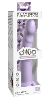 Dillio Platinum Slim Seven 7 Inch Silicone Intimate Device Purple