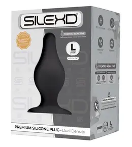 SilexD Model 2 L Silicone Plug - Large, Memory Material, Black