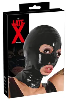 LateX Classic Head Mask Black 0.4mm Natural Rubber, Eye & Mouth Openings