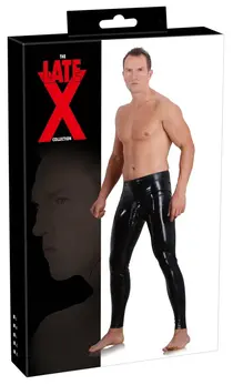LateX Latex Leggings Sleeve 2XL - Black, 0.4mm, Anatomical Fit