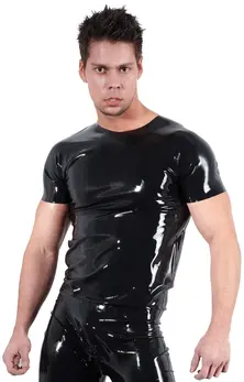LateX Latex T-Shirt XL Black Unisex Classic Short Sleeve Design
