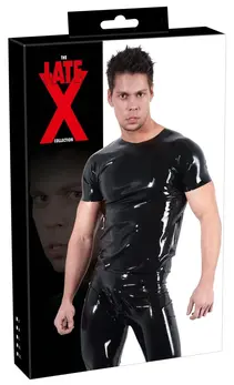 LateX Latex T-Shirt L Black Unisex Classic Short Sleeve Top