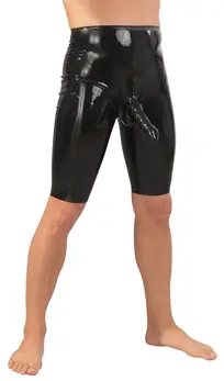 LateX Men’s Latex Cycling Shorts S with Anatomical Sleeve, Black