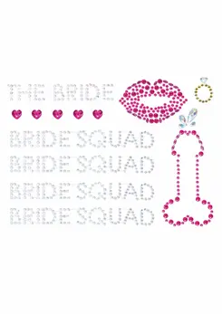 Leg Avenue Bride Squad Adhesive Body Jewels - Shimmering Rhinestone Set