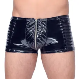 Black Level Biker-Style Vinyl Pants XL, Stretch, Glossy Finish