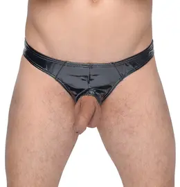 Black Level Vinyl Briefs Showmaster M - Shiny Black, Stretch Fit