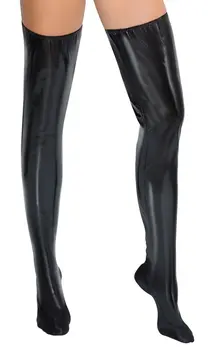 Black Level Vinyl Bed Boots M/L - Shiny Stretch Comfort Fit