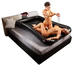 You2Toys Vinyl Protective Sheet with Inflatable Border 140x200 cm Black