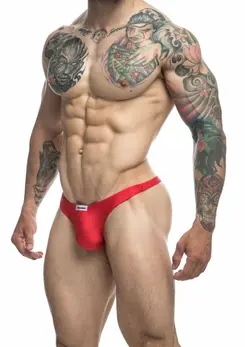 Justin+Simon Classic Tanga Men’s Underwear Soft Breathable Black M