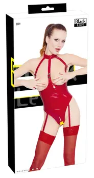 Black Level Vinyl Body Red M - Open Cup Design with Adjustable Straps