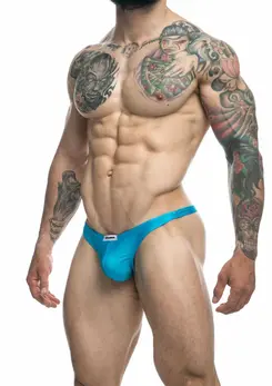 Justin+Simon Classic Tanga Men’s Briefs Soft Breathable Black M