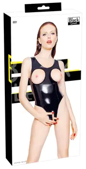 Black Level Vinyl Body XL Open Design, Shiny Black, Zipper Back