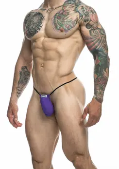 Justin+Simon Classic G-String Bulge Black Minimal Support S/M