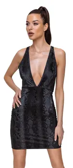 Cottelli Collection PARTY Dress Snake XL Shiny Snakeskin Pattern