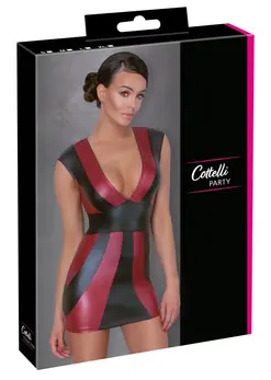 Cottelli PARTY Women’s Dress Red/Black Matte Look Size S