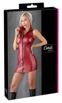 Cottelli Collection Dress Zip L Black, Fitted Stretch Design