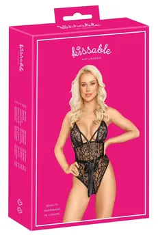 Kissable Body L/XL Elegant Black Lace Adjustable Straps