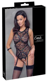 Cottelli BONDAGE Body XL Black - Lace & Matte Detail, Harness, Restraints