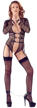 ZADO Body Bondage S - Lace Harness Set with Cuffs and Adjustable Straps