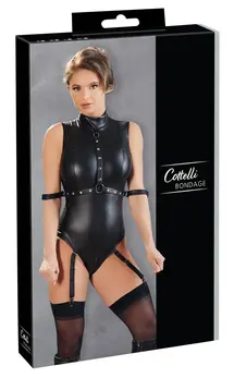 Cottelli Collection Body Suspenders L Matte Black Adjustable Design