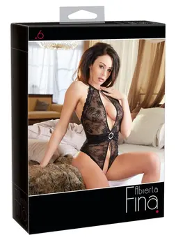 Cottelli Collection Body M Black Transparent with Rhinestone Details