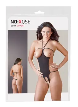 Body Sexy Open S-L Black Rhinestone Straps by Cottelli Collection