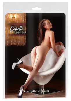 Cottelli Legwear Tights Skin-Coloured 20 Denier Decorative Seam M