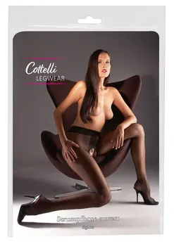 Cottelli Legwear Tights Black 20 Den Open Design Size 2