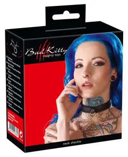 You2Toys Bondage Collar Black BK Adjustable PU Leather 49cm