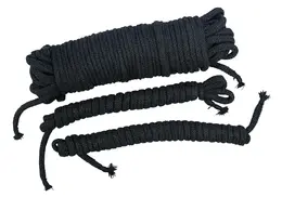 You2Toys Bondage Ropes Set Black Cotton 20m + 2x3m Durable Design