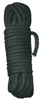 You2Toys Bondage Rope 7m Black Cotton Braided Durable Design