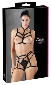 You2Toys Bondage Harness Set S-L Adjustable Decorative Black