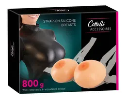 Cottelli Collection Silicone Strap-On Breasts 800g Adjustable Transparent Bra