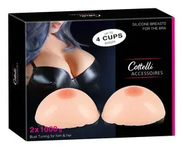 You2Toys Silicone Bust Enhancers 1000g - Natural Shape, Skin Tone Pair