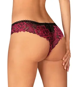Obsessive Rosenty Panty XS/S - Black Lace & Rose Detail Comfort Fit