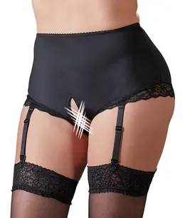 Cottelli Collection Open Crotch Briefs 3XL with Adjustable Suspenders