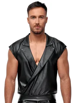 NEK Matte Black Men's Shirt M - Modern Biker Style, Stretch Comfort