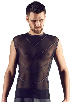 NEK Powernet Men’s Shirt M - Matte Stretch, Mesh Panels, Black