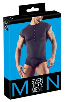 Cottelli Collection Men’s Shirt M Black Microfibre Short Sleeves