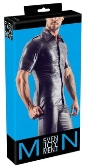 Svenjoyment Shirt Model 314096 Black Imitation Leather Size L