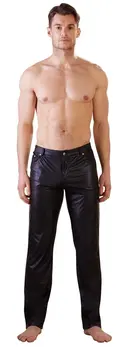 NEK Men's Matte Black Trousers M - Classic Straight Leg Design