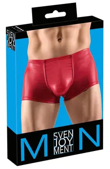 Svenjoyment Red Glossy Men's Pants 2XL - Stretch Fit, Push-Up Effect