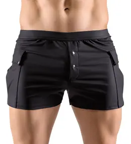 Svenjoyment Worker-Style Matte Black Shorts M with Multiple Pockets