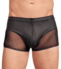 NEK Men's Matte Black Pants with Sheer Mesh Inserts, Size S